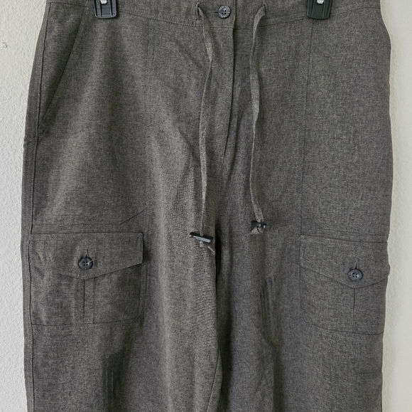 New York and company Cargo Pant 12 Lerner Gray New Pockets WaistLoop Preppy - Picture 2 of 11